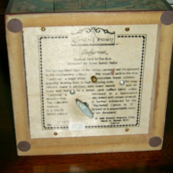 Vintage Enesco A Circus Dream Ladyrose Unicorn Music Jack in the Box - Picture 7 of 7